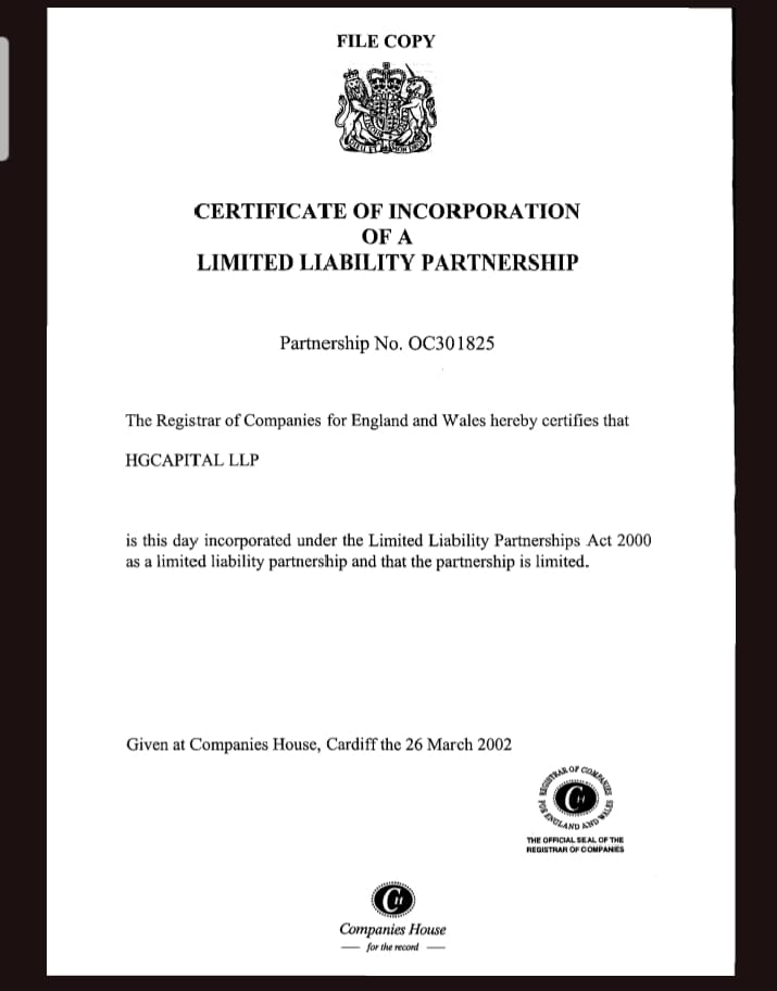 Company Certificate
